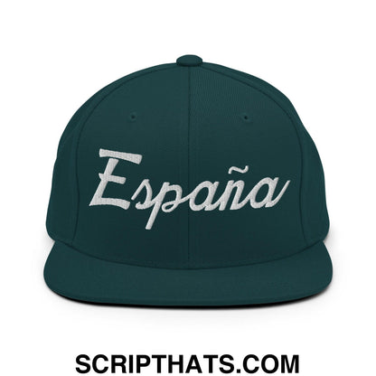 Espana Sports Vintage Script Snapback Hat Spruce