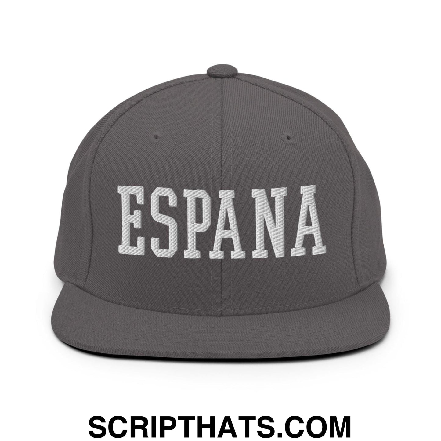 Espana Varsity Letterman Block Snapback Hat Dark Grey