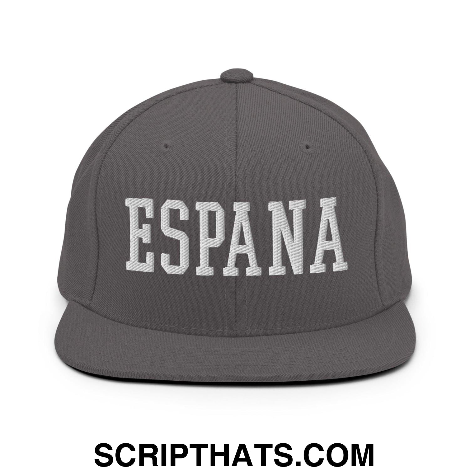 Espana Varsity Letterman Block Snapback Hat Dark Grey