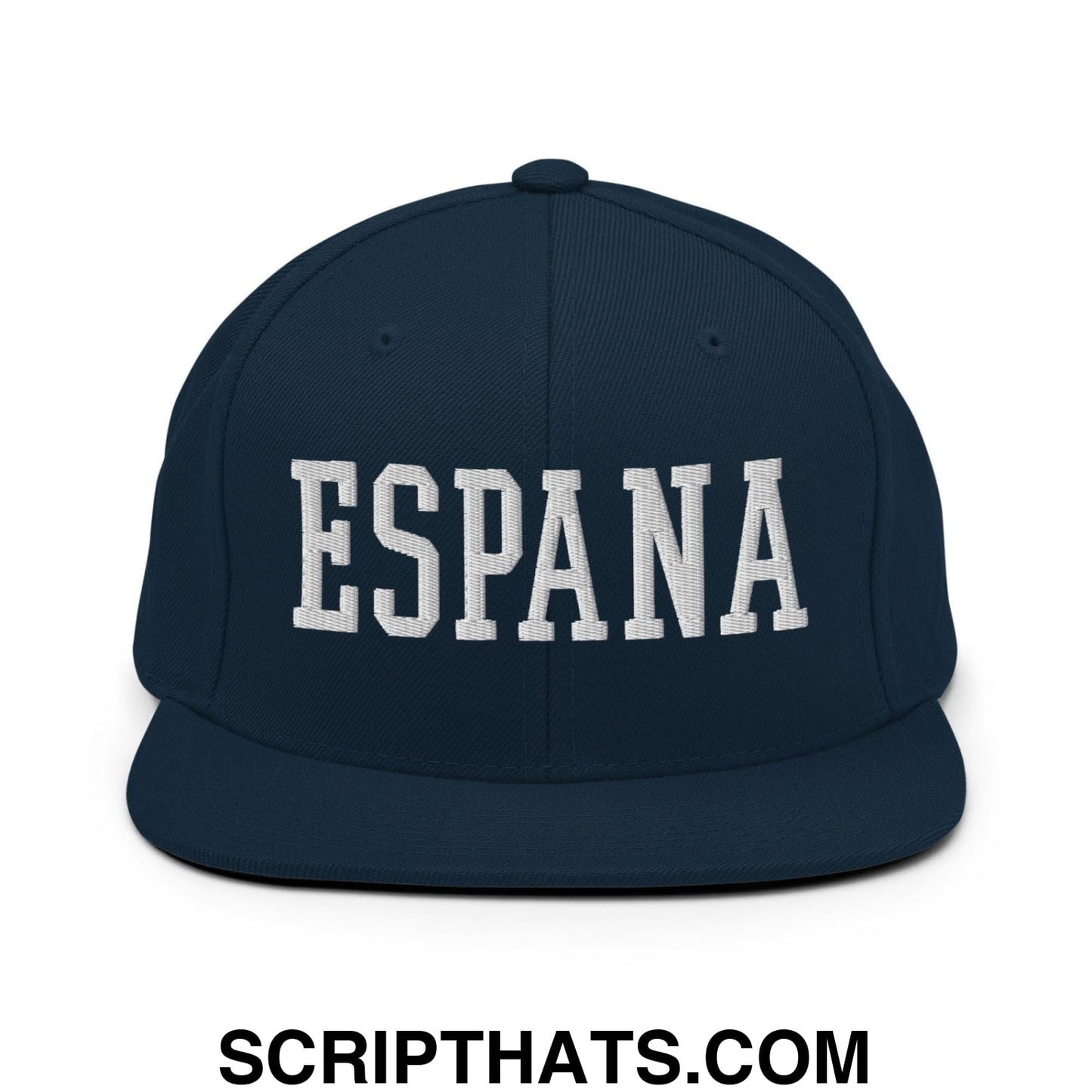 Espana Varsity Letterman Block Snapback Hat Dark Navy