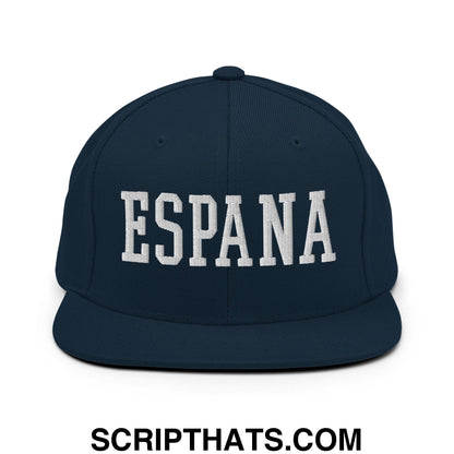 Espana Varsity Letterman Block Snapback Hat Dark Navy
