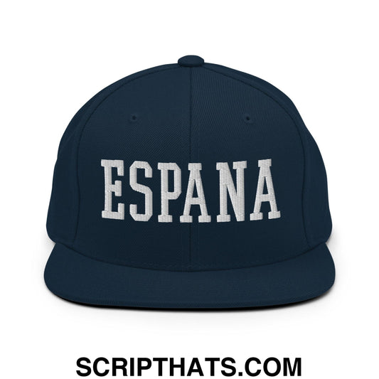 Espana Varsity Letterman Block Snapback Hat Dark Navy