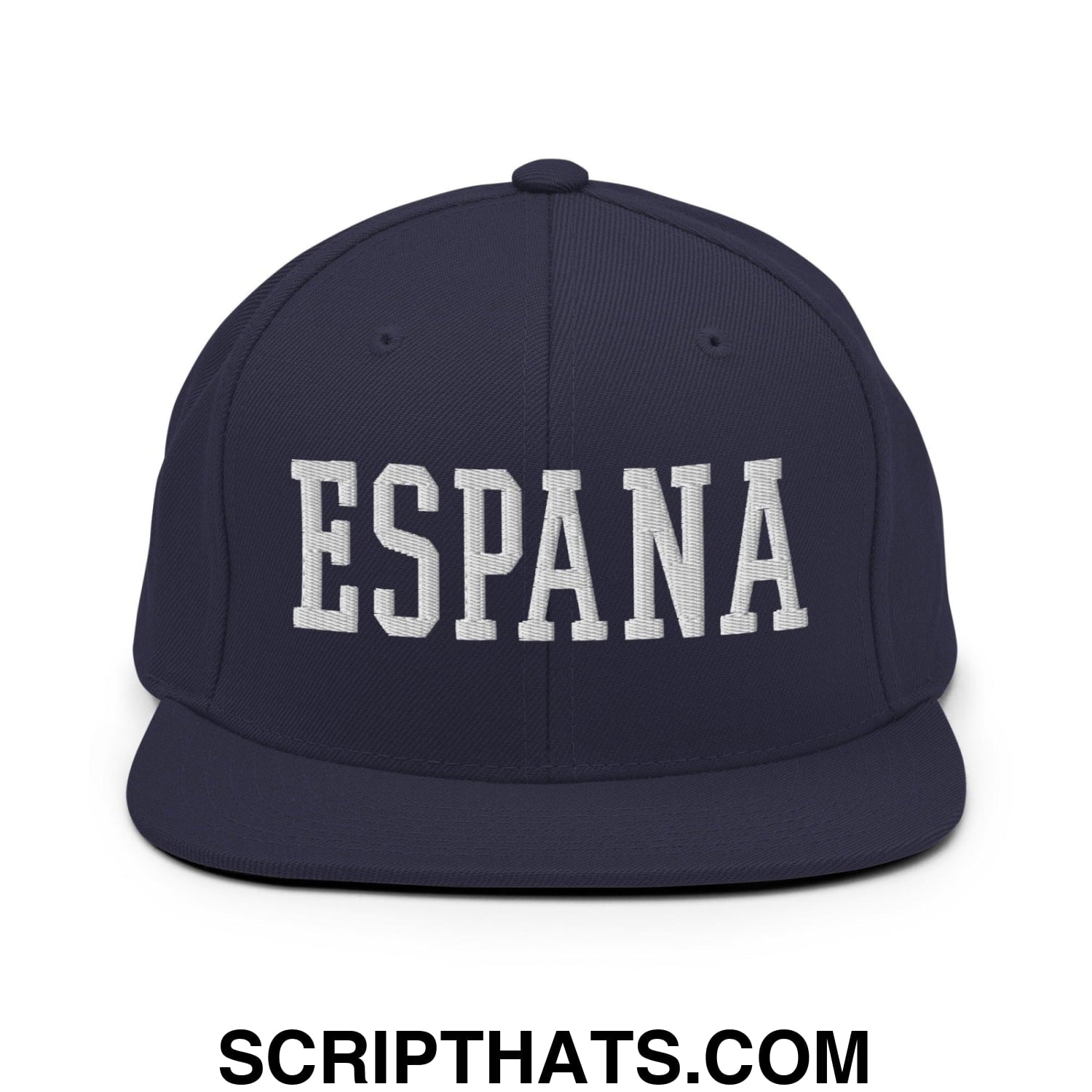 Espana Varsity Letterman Block Snapback Hat Navy