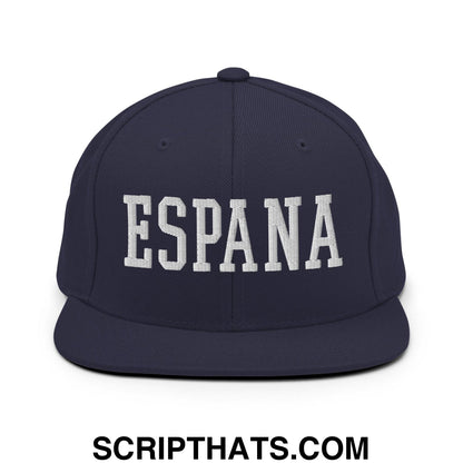 Espana Varsity Letterman Block Snapback Hat Navy