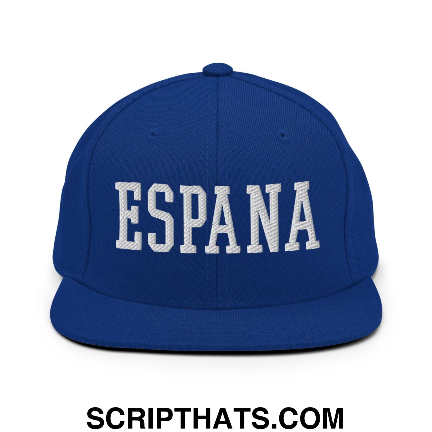 Espana Varsity Letterman Block Snapback Hat Royal Blue