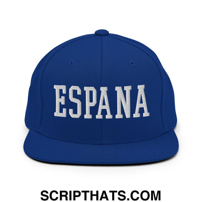 Espana Varsity Letterman Block Snapback Hat Royal Blue