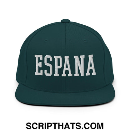 Espana Varsity Letterman Block Snapback Hat Spruce