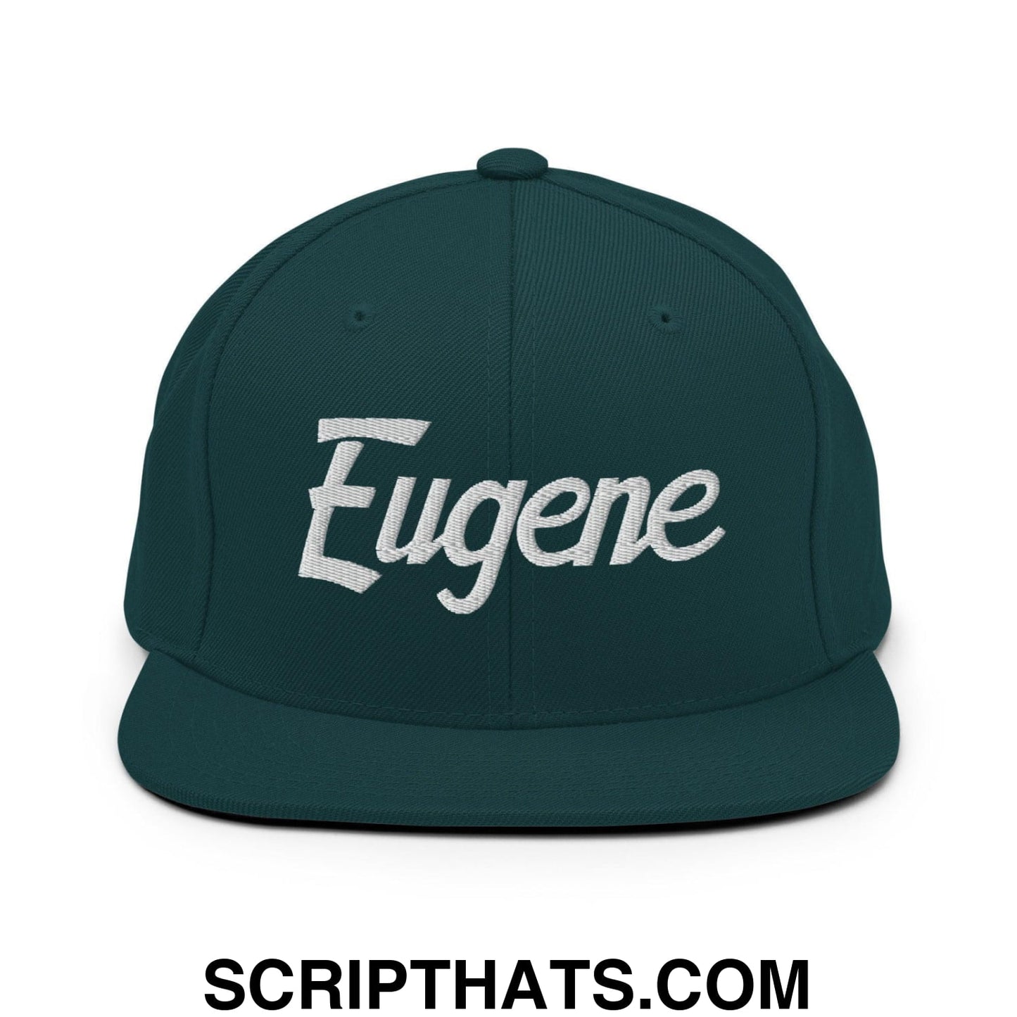 Eugene Script Snapback Hat Spruce