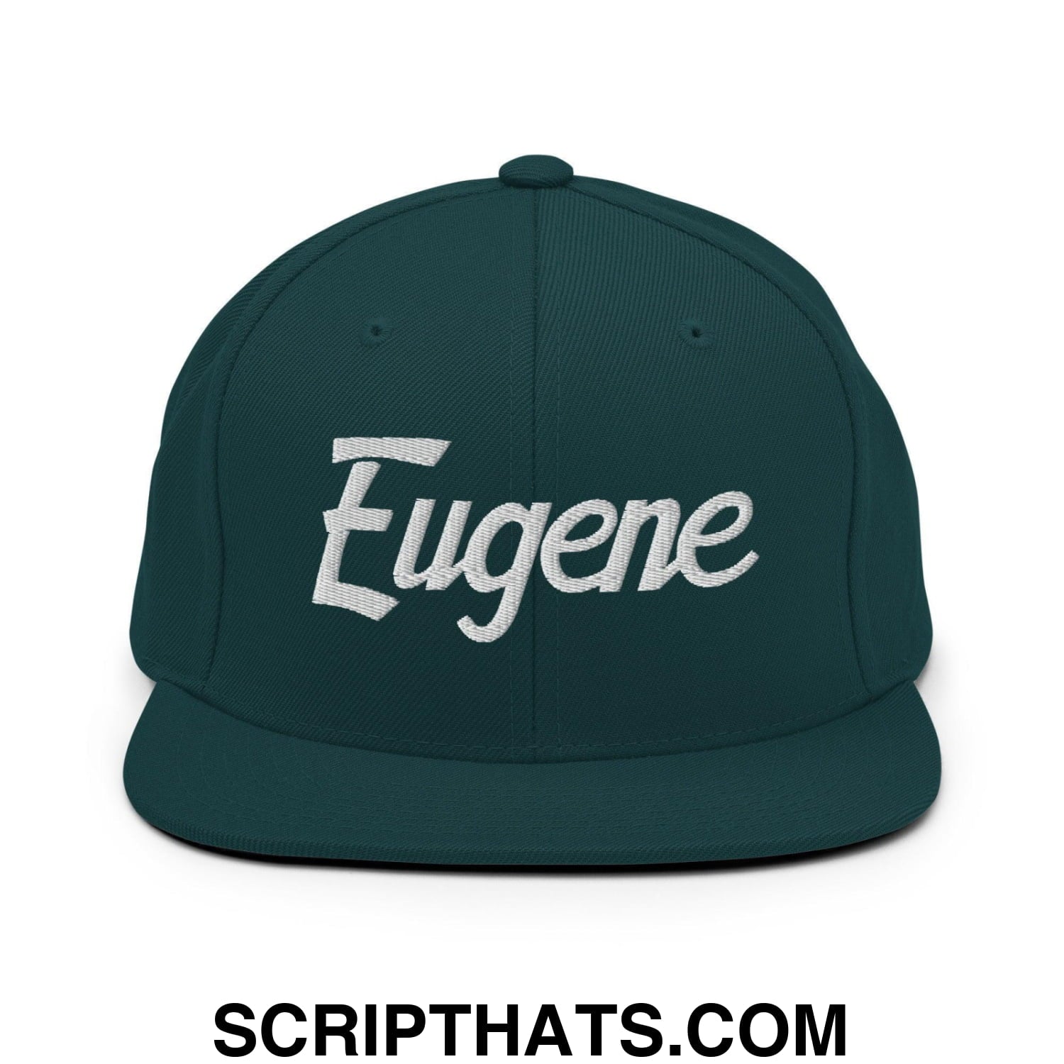 Eugene Script Snapback Hat Spruce