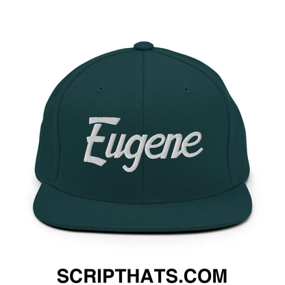Eugene Script Snapback Hat Spruce
