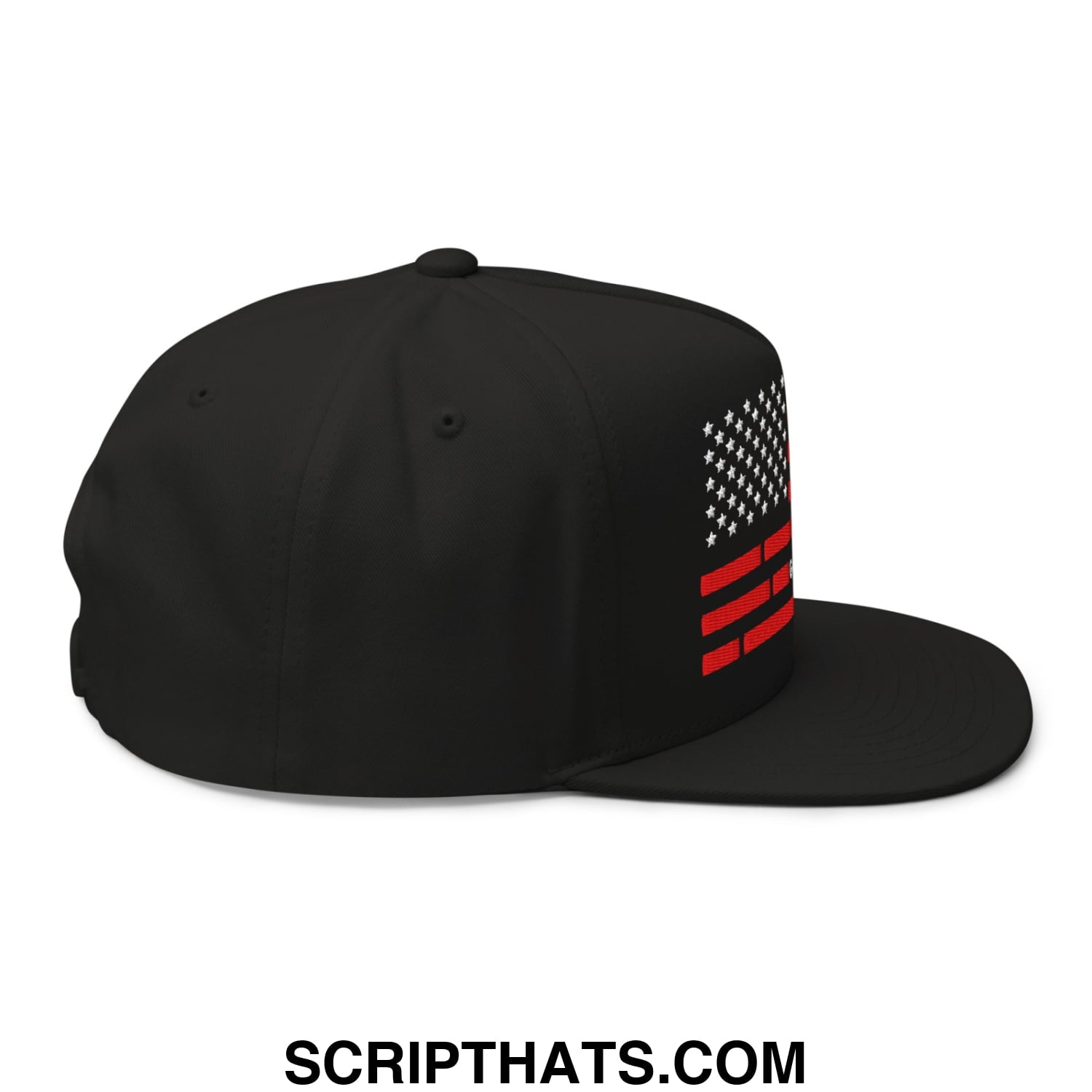 Everything Is Fine Trust Your Government Embroidered Flat Bill Brim 5 Panel Snapback Hat Black