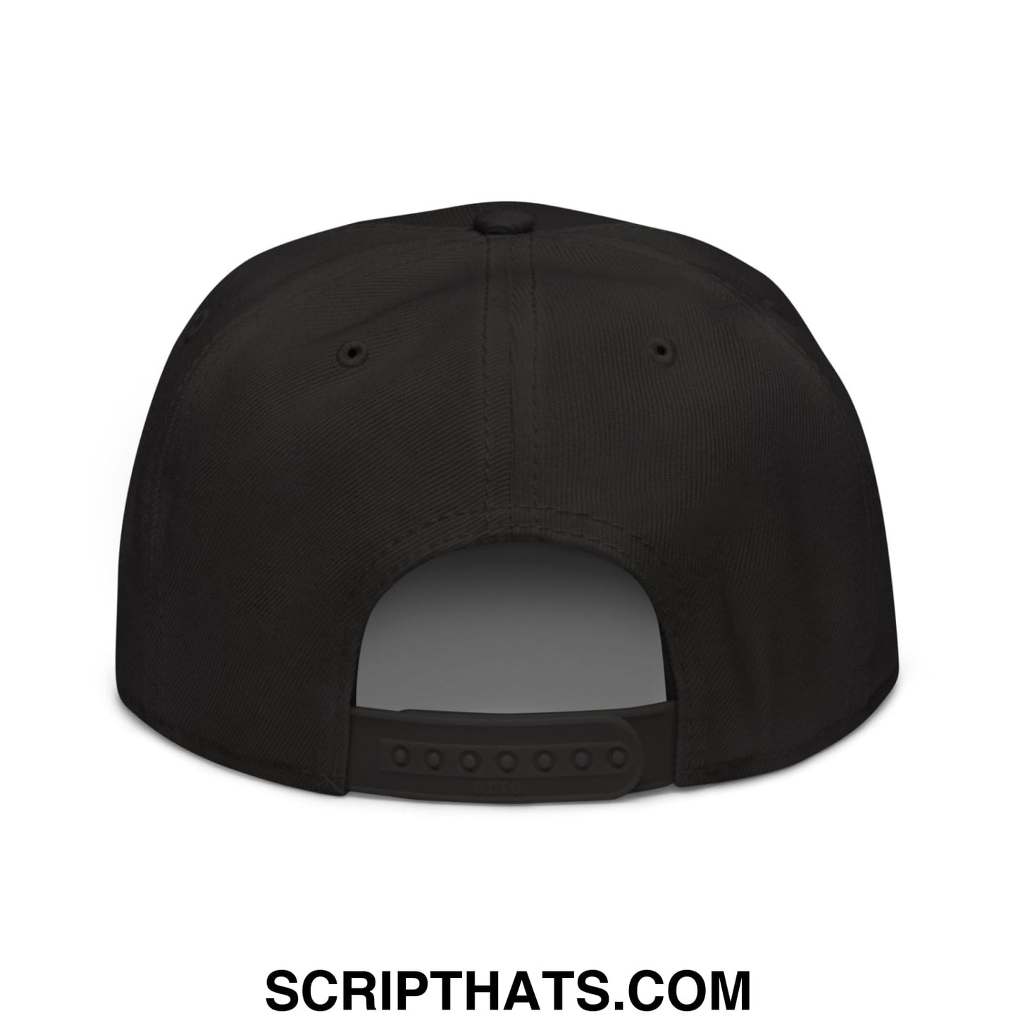 Everything Is Fine Trust Your Government Embroidered Flat Bill Brim Snapback Hat Black