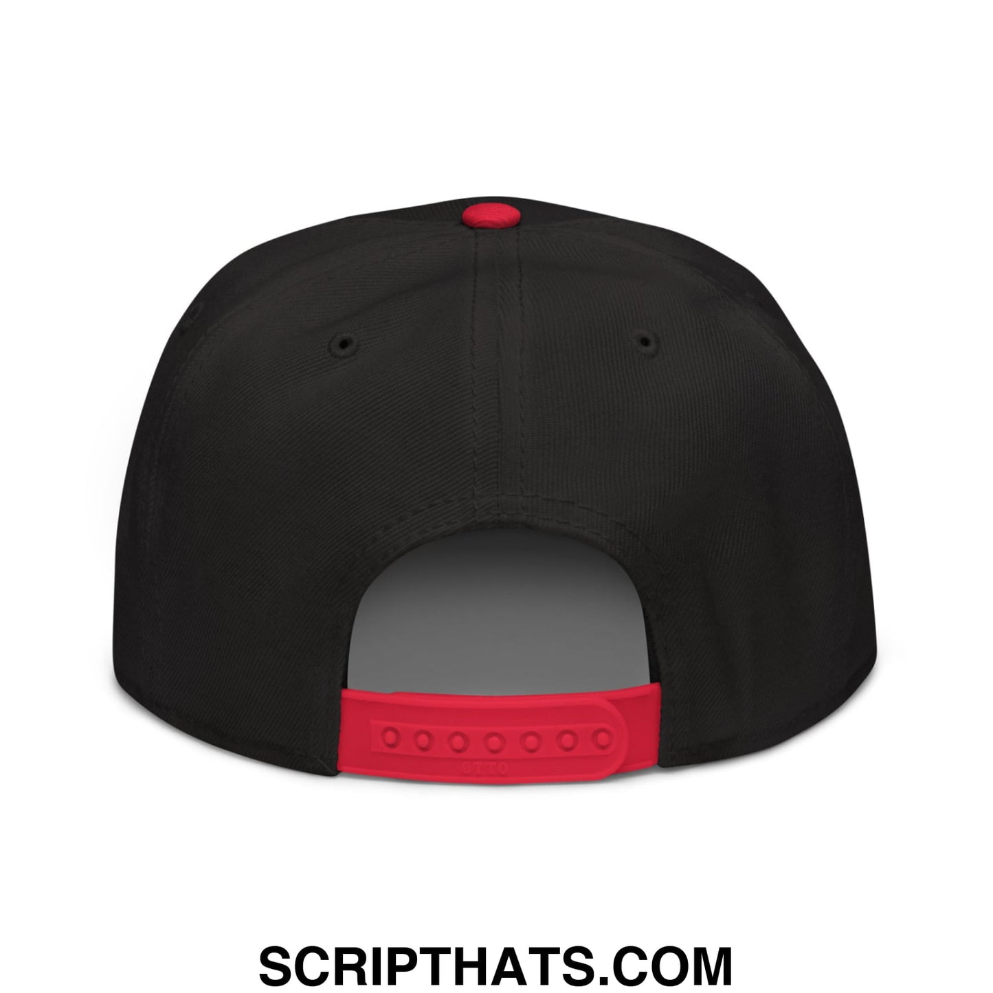 Everything Is Fine Trust Your Government Embroidered Flat Bill Brim Snapback Hat Red Black Black