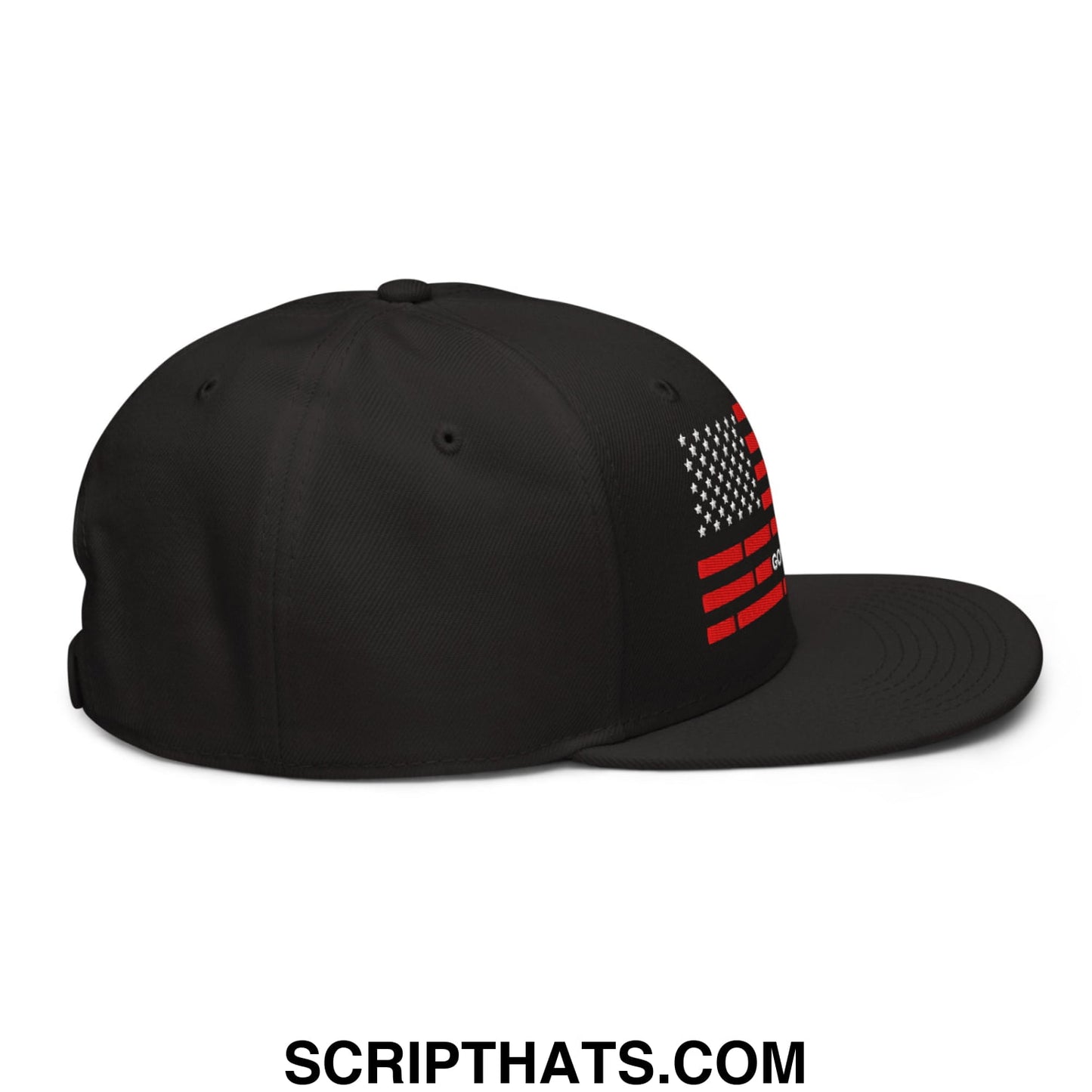 Everything Is Fine Trust Your Government Embroidered Flat Bill Brim Snapback Hat Black