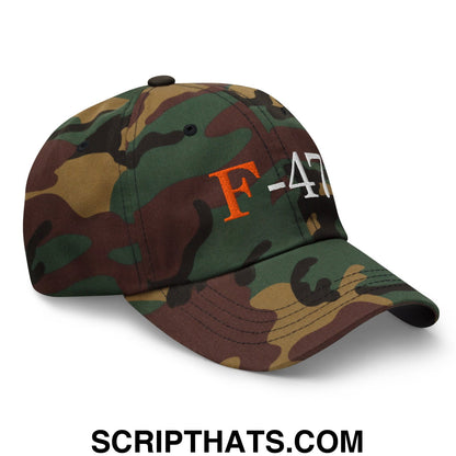 F-47 FDT Embroidered Unstructured Dad Hat Green Camo
