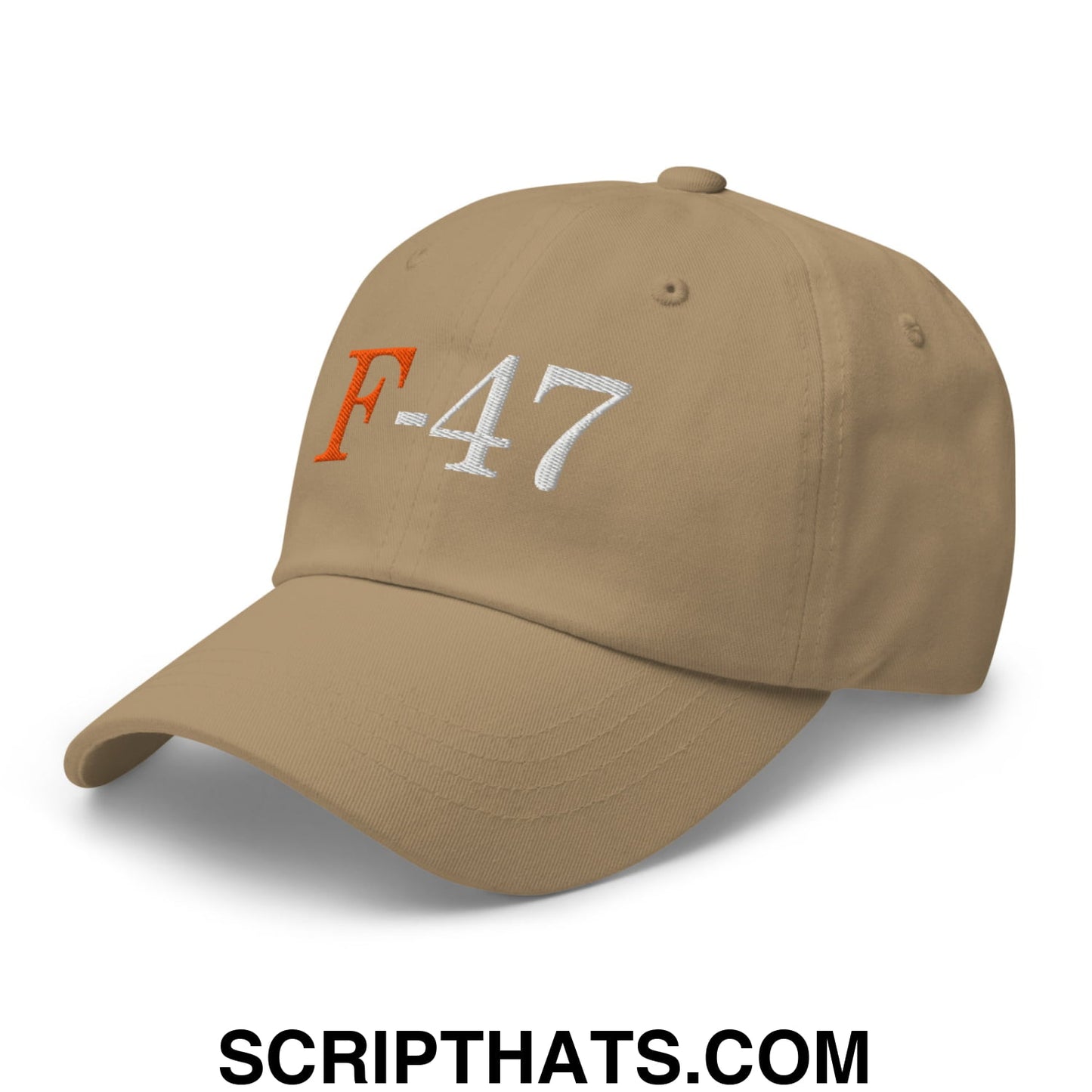 F-47 FDT Embroidered Unstructured Dad Hat Khaki