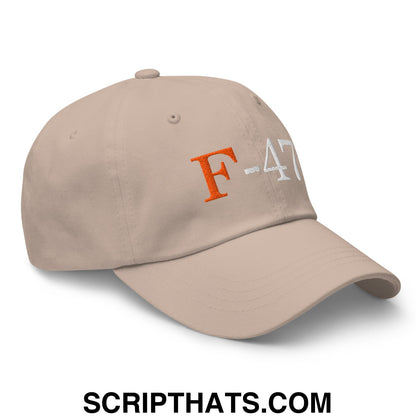 F-47 FDT Embroidered Unstructured Dad Hat Stone
