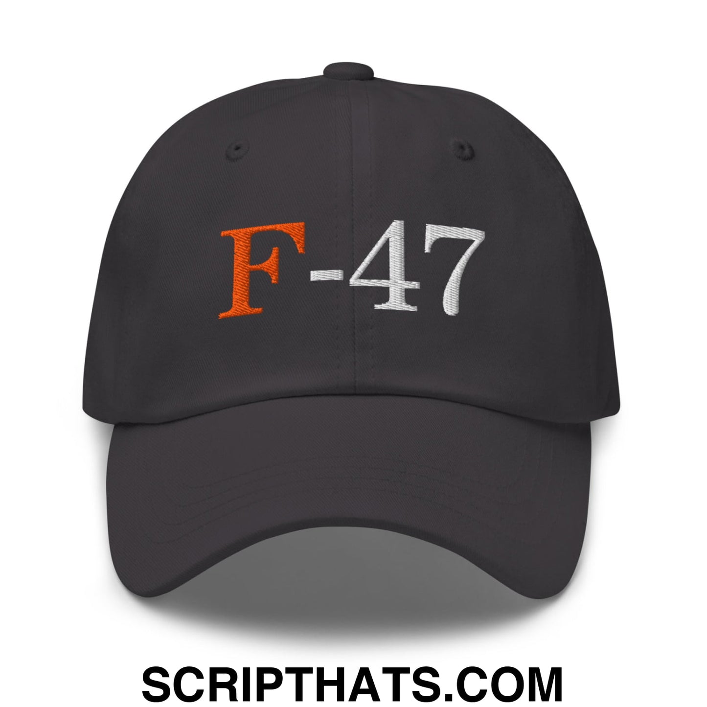 F-47 FDT Embroidered Unstructured Dad Hat Dark Grey
