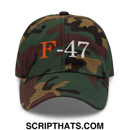 F-47 FDT Embroidered Unstructured Dad Hat Green Camo