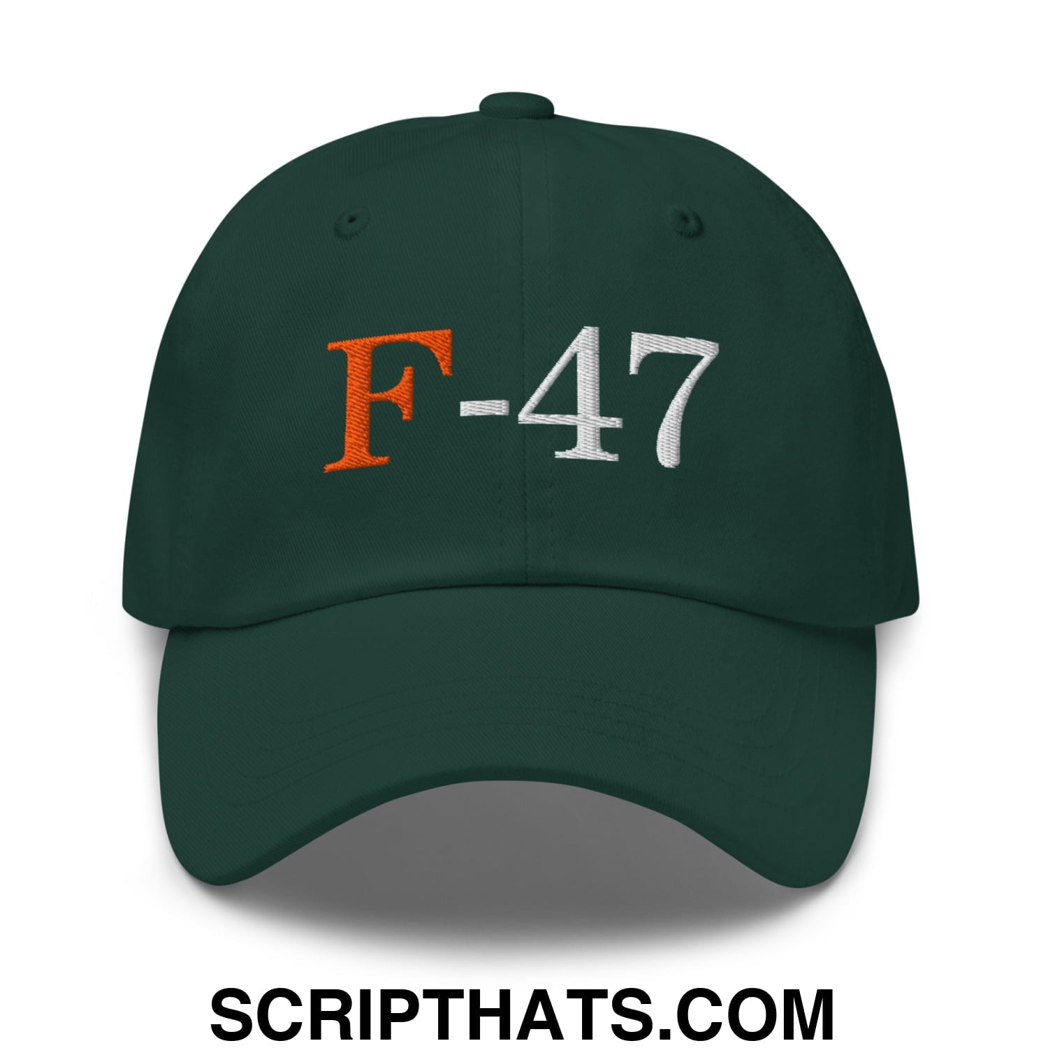 F-47 FDT Embroidered Unstructured Dad Hat Spruce
