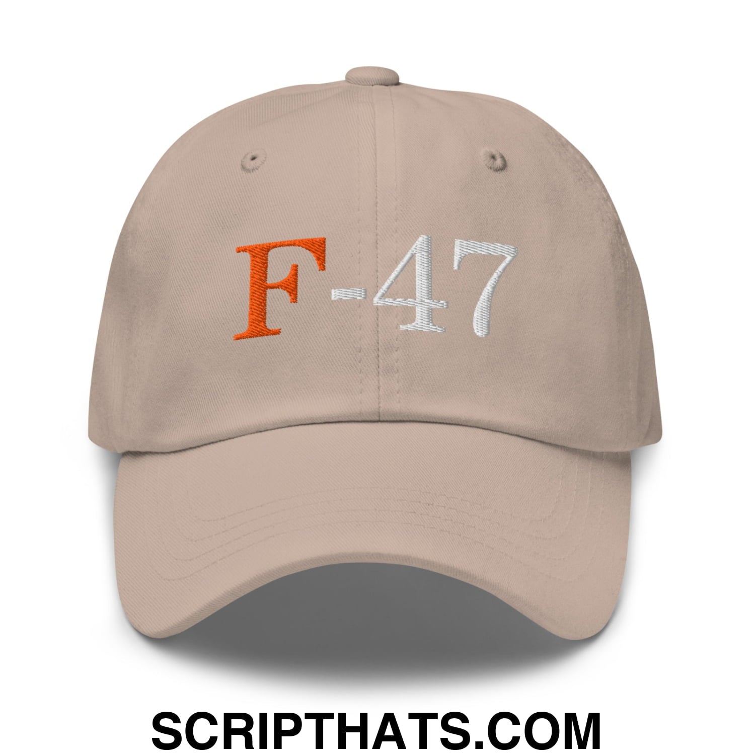 F-47 FDT Embroidered Unstructured Dad Hat Stone