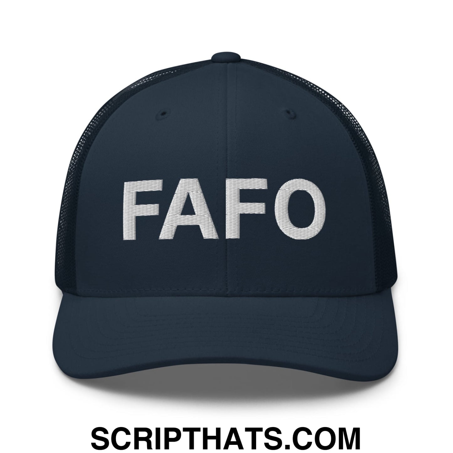FAFO Embroidered Mesh Trucker Hat Navy