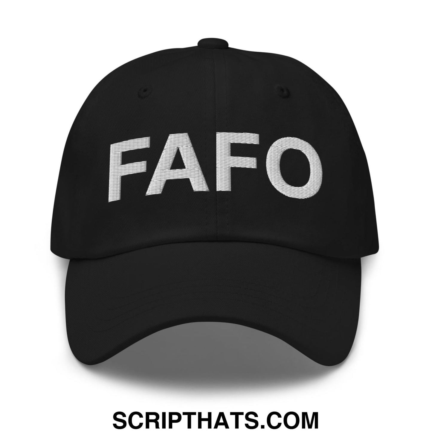 FAFO Embroidered Unstructured Dad Hat Black