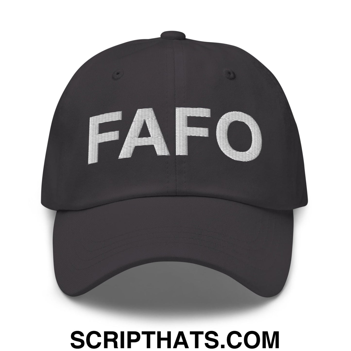 FAFO Embroidered Unstructured Dad Hat Dark Grey