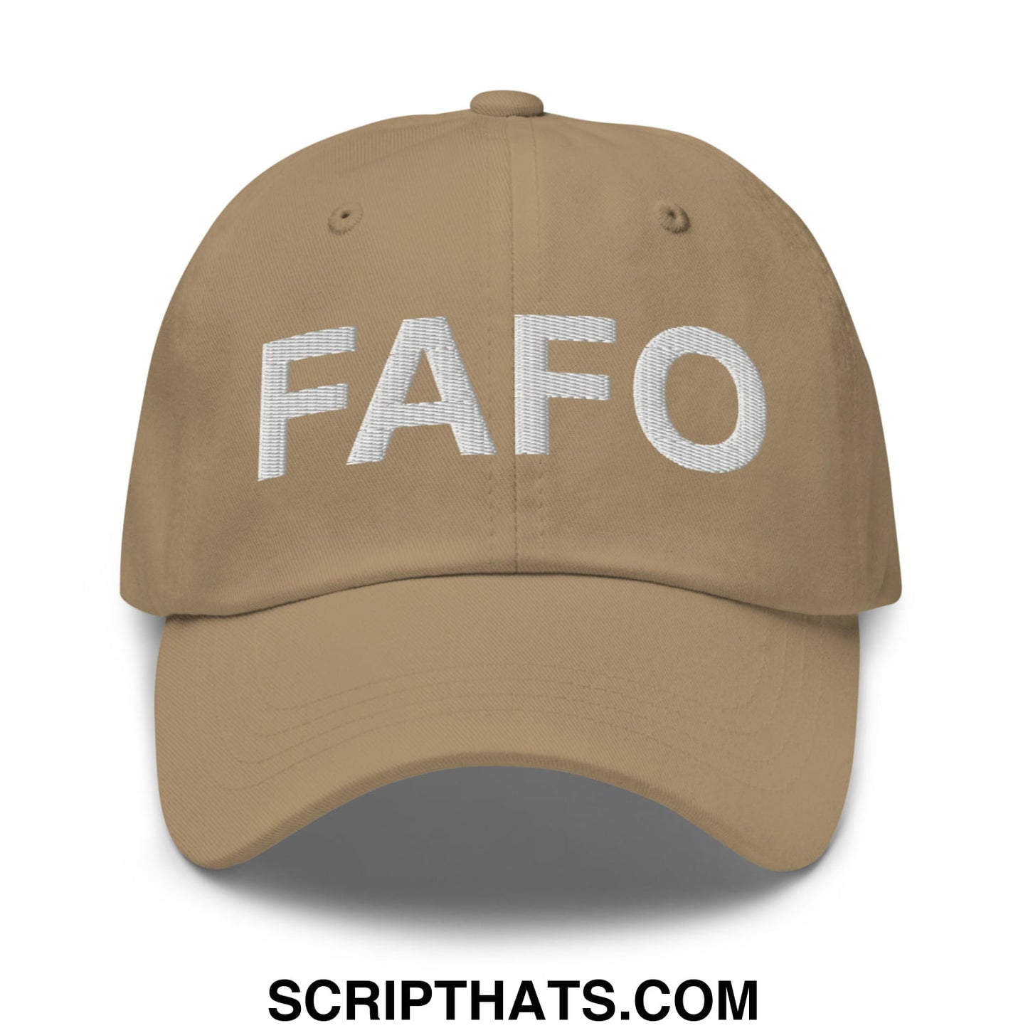 FAFO Embroidered Unstructured Dad Hat Khaki