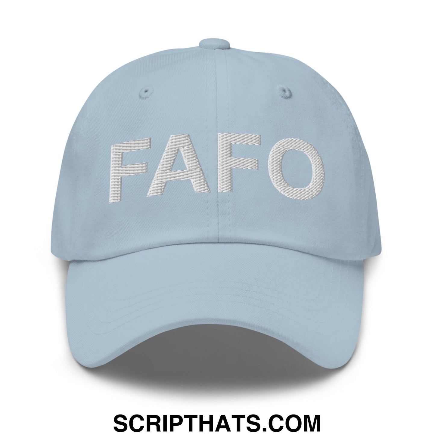 FAFO Embroidered Unstructured Dad Hat Light Blue