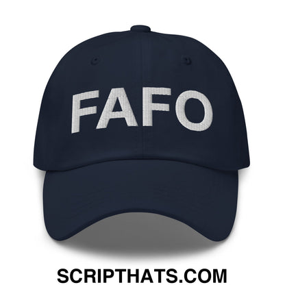 FAFO Embroidered Unstructured Dad Hat Navy