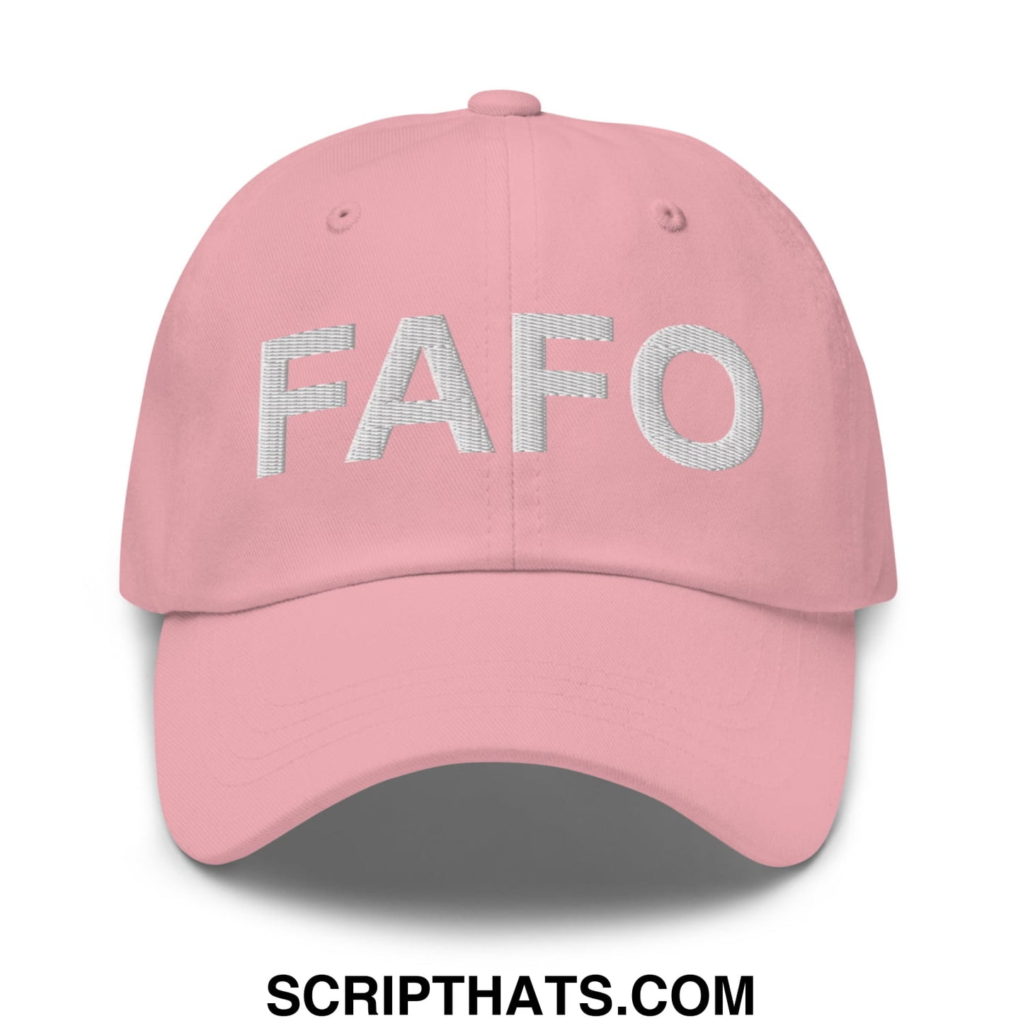FAFO Embroidered Unstructured Dad Hat Pink