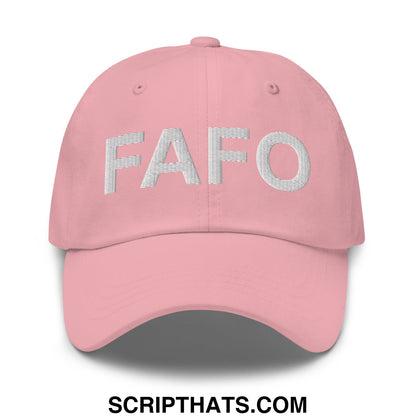 FAFO Embroidered Unstructured Dad Hat Pink