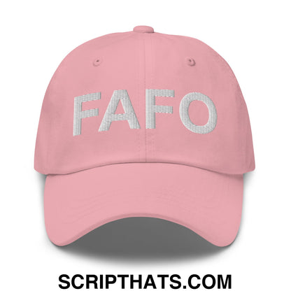 FAFO Embroidered Unstructured Dad Hat Pink