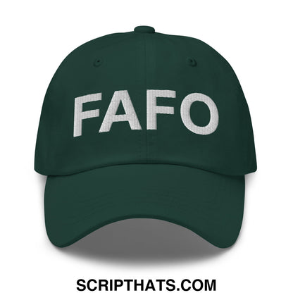 FAFO Embroidered Unstructured Dad Hat Spruce