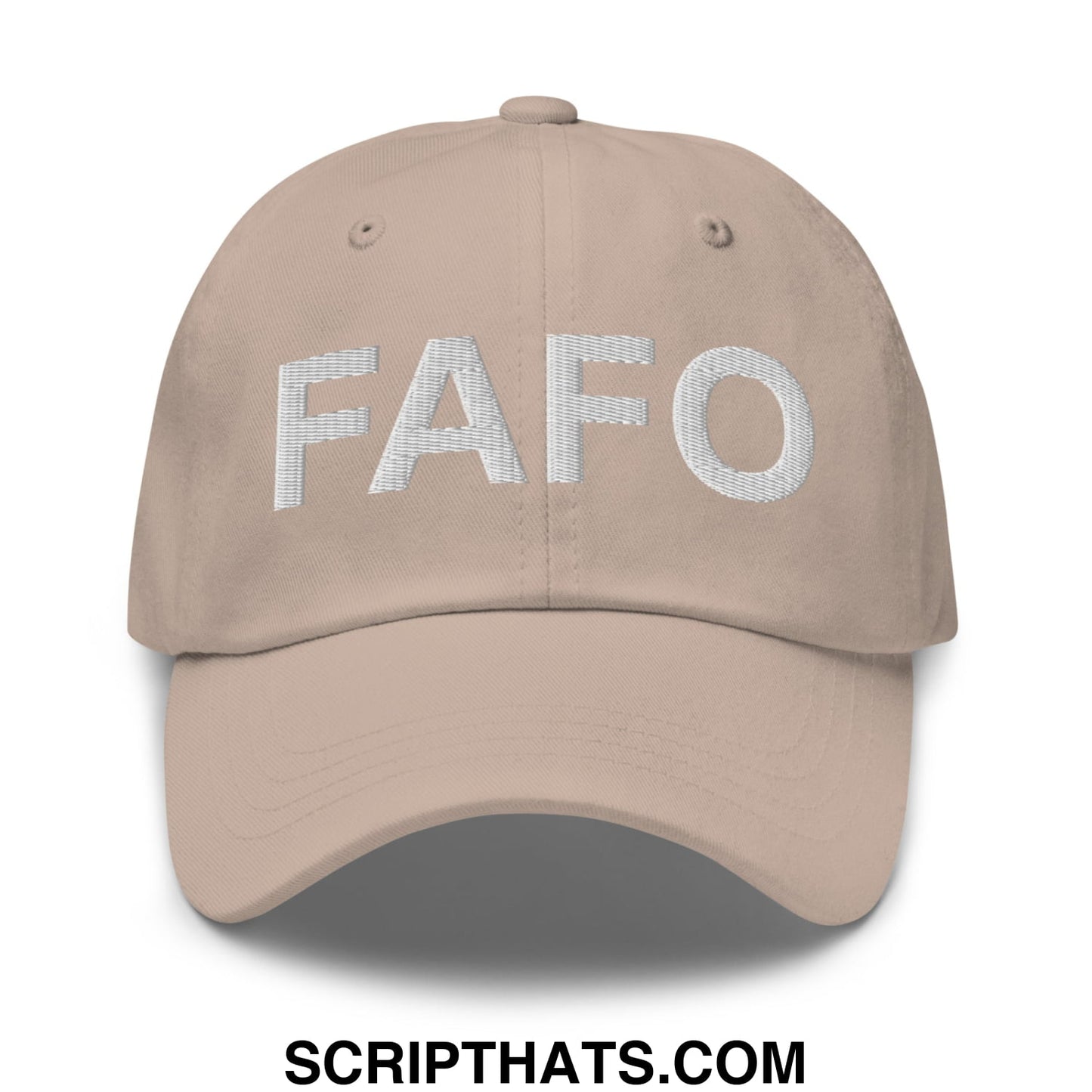 FAFO Embroidered Unstructured Dad Hat Stone