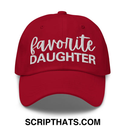 Favorite Daughter Embroidered Dad Hat Cranberry