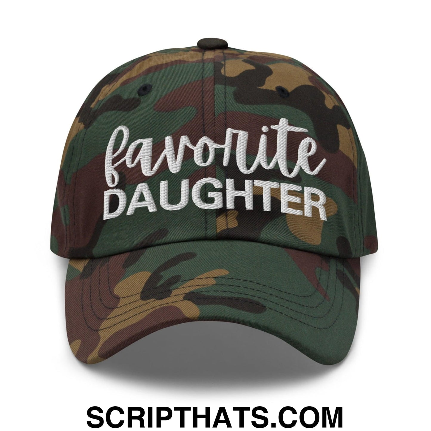 Favorite Daughter Embroidered Dad Hat Green Camo