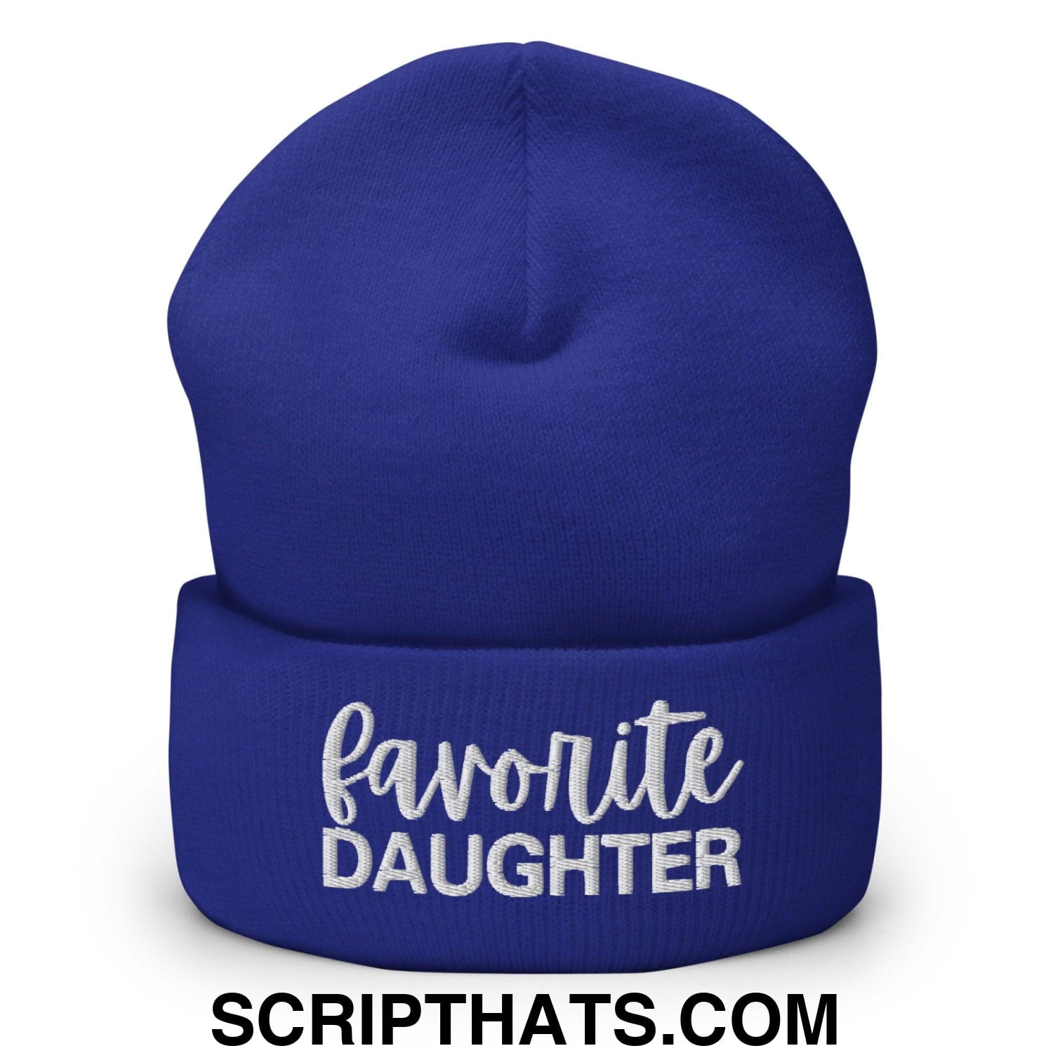Favorite Daughter Embroidered Knit Cuffed Beanie Royal