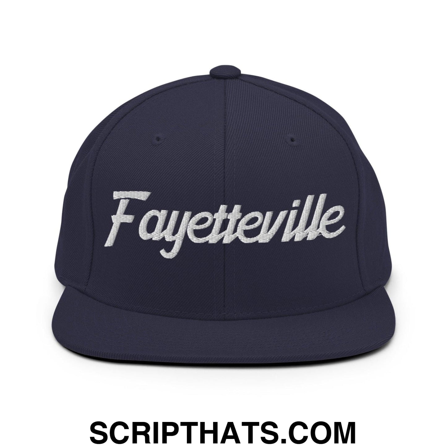 Fayetteville Script Snapback Hat Navy