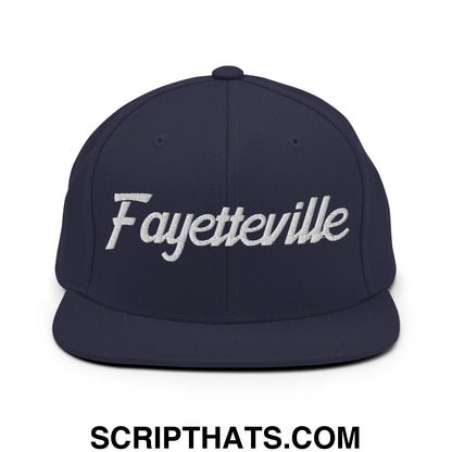 Fayetteville Script Snapback Hat Navy