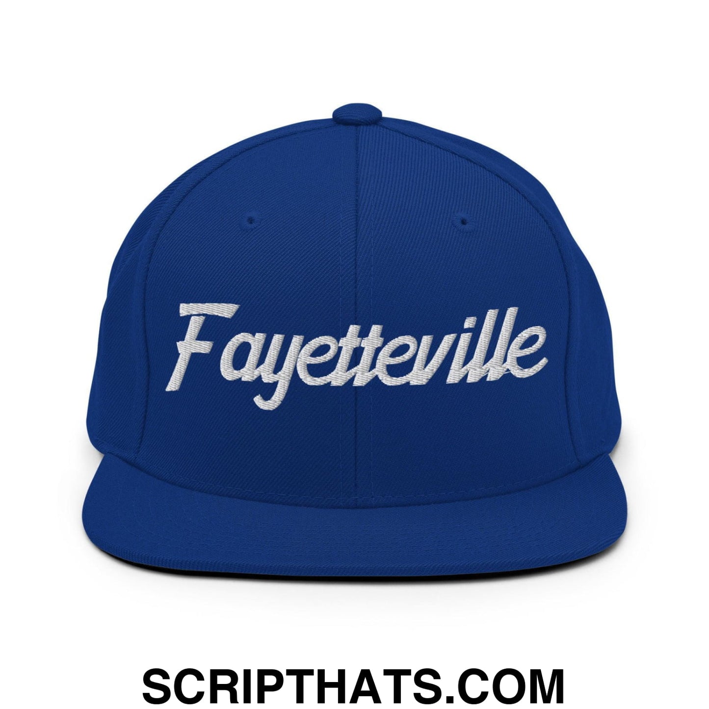 Fayetteville Script Snapback Hat Royal Blue