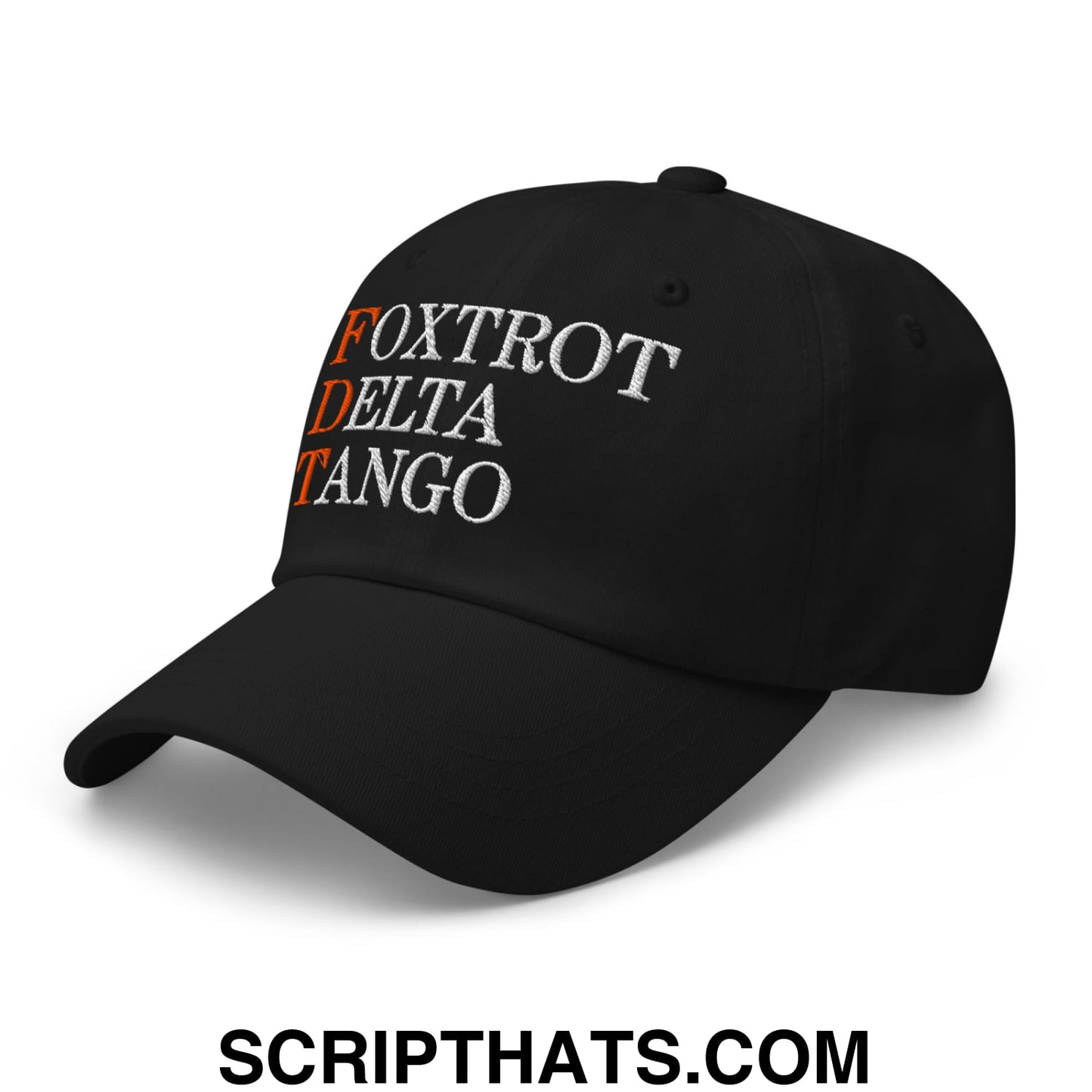FDT Foxtrot Delta Tango Embroidered Unstructured Dad Hat Black