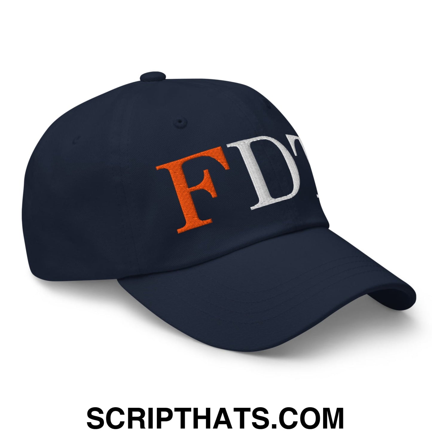 FDT Fuck Donald Trump Embroidered Unstructured Dad Hat Navy