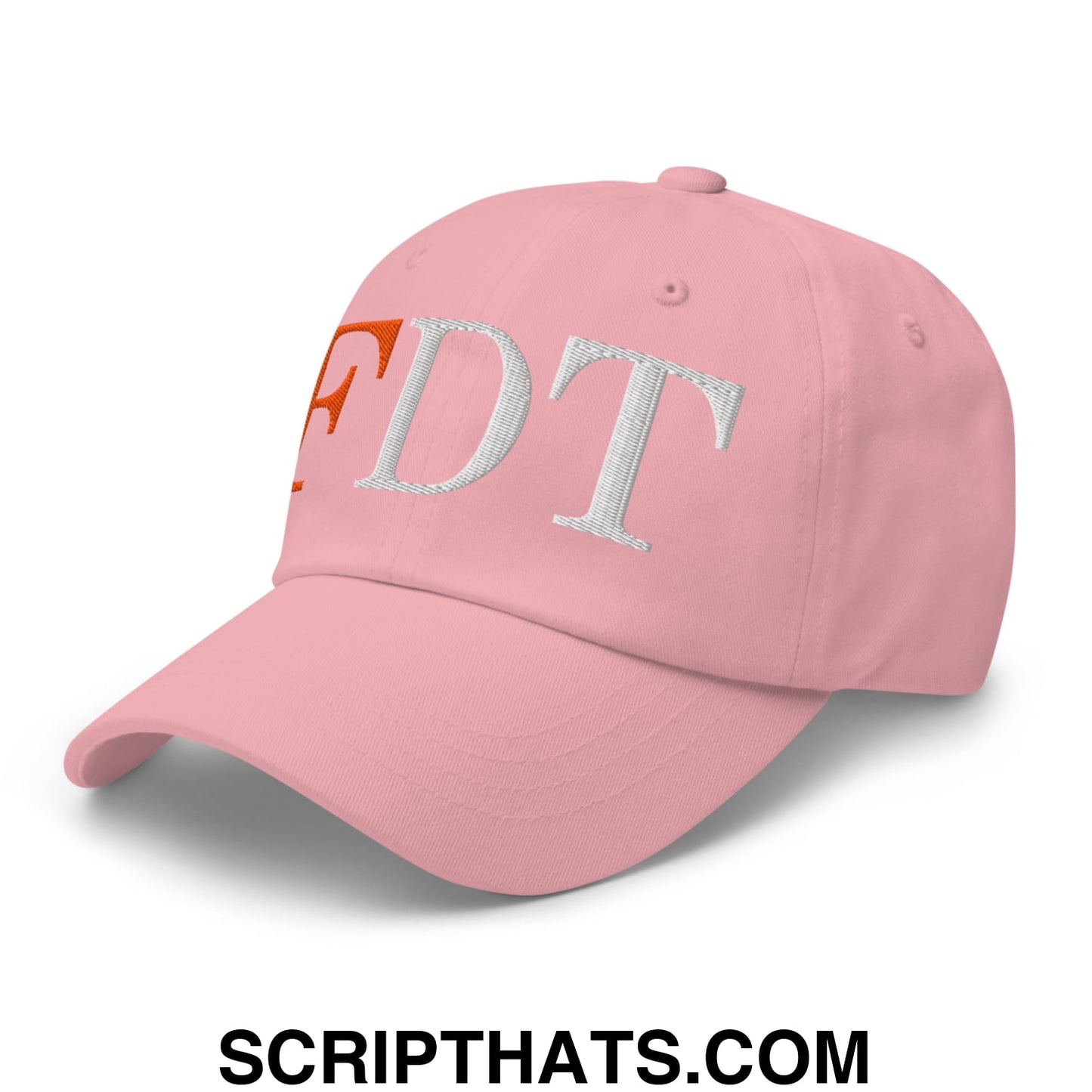 FDT Fuck Donald Trump Embroidered Unstructured Dad Hat Pink