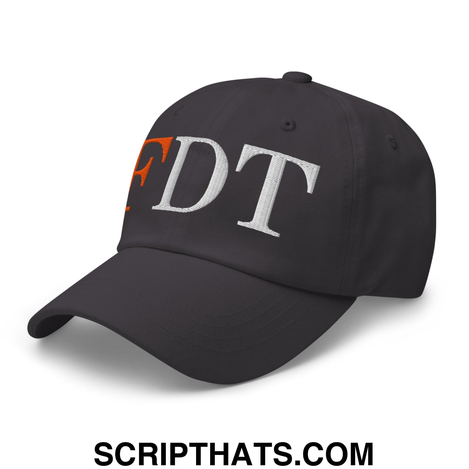 FDT Fuck Donald Trump Embroidered Unstructured Dad Hat Dark Grey