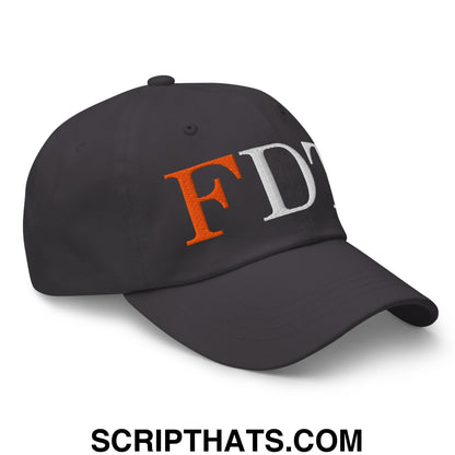 FDT Fuck Donald Trump Embroidered Unstructured Dad Hat Dark Grey