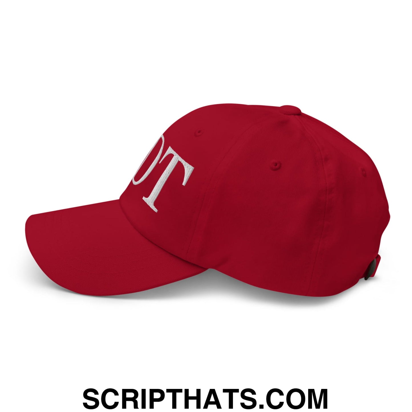 FDT Fuck Donald Trump Embroidered Unstructured Dad Hat Cranberry