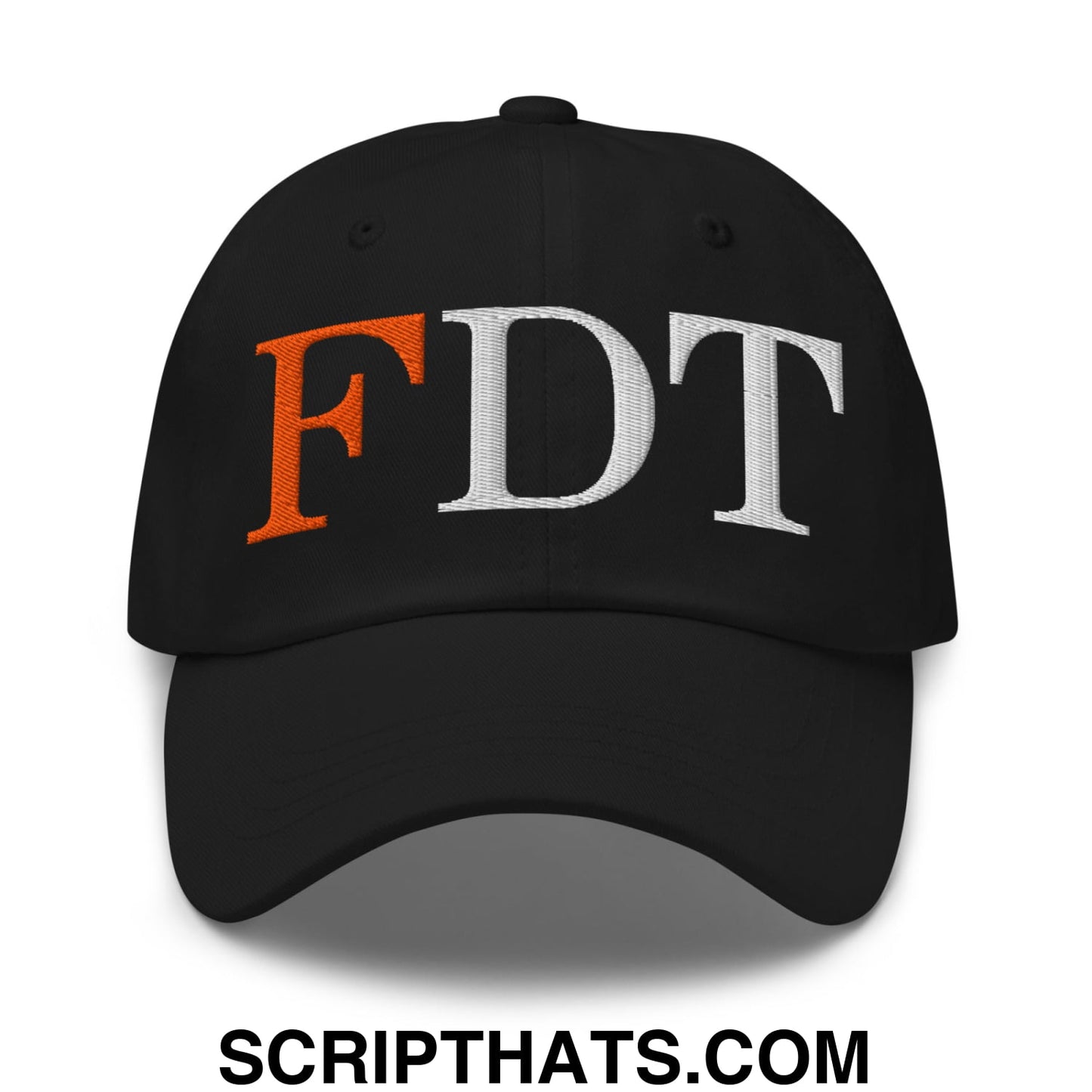 FDT Fuck Donald Trump Embroidered Unstructured Dad Hat Black