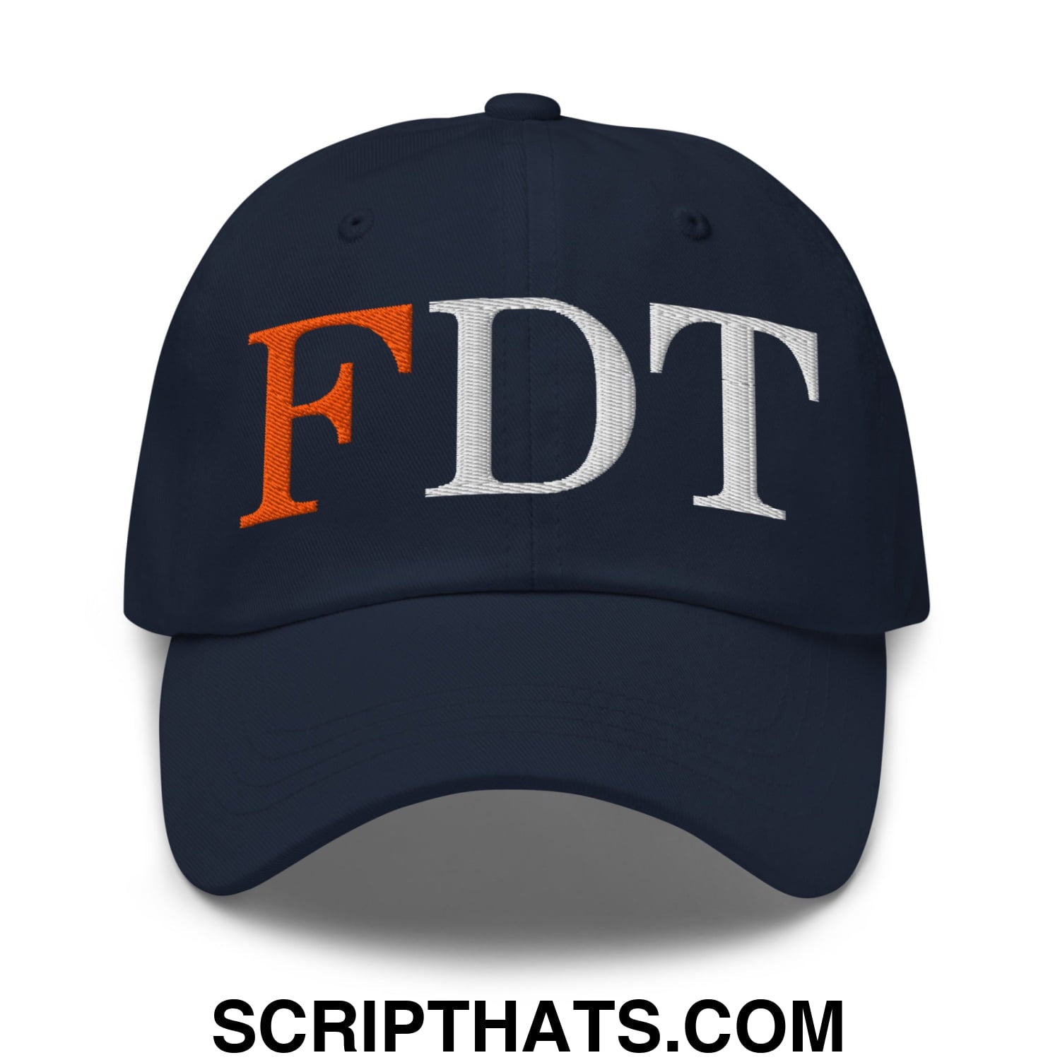FDT Fuck Donald Trump Embroidered Unstructured Dad Hat Navy